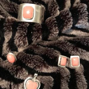 Set- Custom design Mexican Silver and coral agate